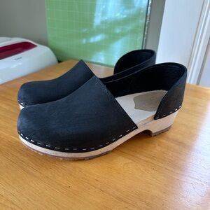 Sandgrens Brett Wood Clog Black, EU 38